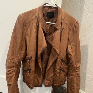 MOTO JACKET Brown Leather Jacket